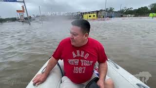 07082024 Houston TX  Significant Flash Flooding Footage Storm Chaser Boat [upl. by Nida24]