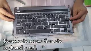 How to Install a Laptop Keyboard  Acer Aspire 4755g [upl. by Juni]