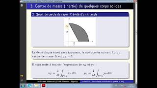 333 Mécanique rationnelle Série 06 Exercice 3 Centre dinertie par deux méthodes [upl. by Lenzi505]