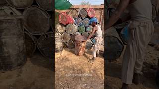 Worlds Fastest Oil Drum Cutting With Smart Hand Tools shorts satisfying viral working [upl. by Htieh176]