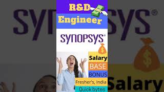 synopsys salary freshers india RampD Engineer shorts ytshorts [upl. by Adnicul161]