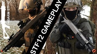 Simulacrum Ep 3  Airsoft FABARM STF12  Javelin Super CQB M4 Cyberpunk Airsoft Gameplay [upl. by Nelyak]