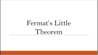 Proof of Fermats Little Theorem using modular arithmetic [upl. by Douglass20]