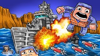 Minecraft  DONT SINK MY BATTLESHIP Secret Battleship vs Nuclear Station [upl. by Nyssa462]