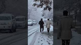 Beautiful snowfall in kabul Afghanistan❄️❄️🔥viral shorts snow share afghanistan viralshorts [upl. by Salohcim]