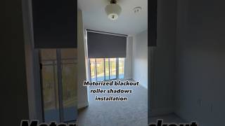 Installation of motorized blackout roller blinds  shadows Homeapartment design [upl. by Divadnoj]