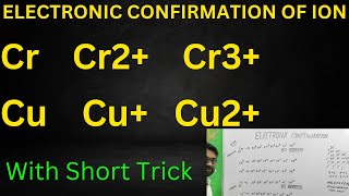 Electronic Configuration of Chromium and Copper  Chromium Cr Cr2 Cr2 and Copper Cu Cu Cu2 [upl. by Akemet]