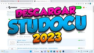 Como Descargar Documentos de STUDOCU rápido y gratis [upl. by Suoivatnom144]