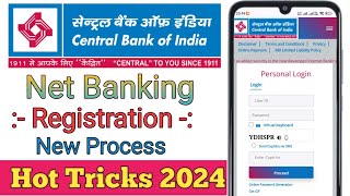 Central Bank of India net banking registration how to activate Central Bank net banking [upl. by Urba]