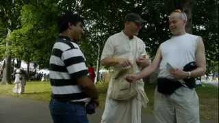 Vaisesika Prabhu distributes books Boston July 4 2011 [upl. by Anai]