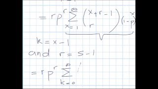 Negative Binomial Distribution Expected Value [upl. by Ibur]