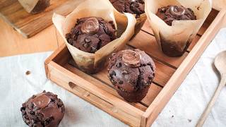 Muffins au chocolat cœur pâte à tartiner [upl. by Rasec]