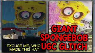 Roblox Giant Spongebob Hat HACKED UGC Item [upl. by Bowes]