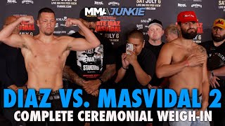 Nate Diaz vs Jorge Masvidal 2 Complete Ceremonial WeighIn [upl. by Phippen]