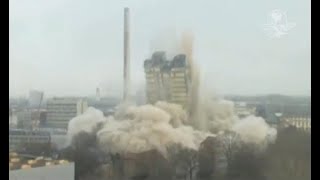 Video capta demolición de histórico edificio en Frankfurt [upl. by Lubin515]