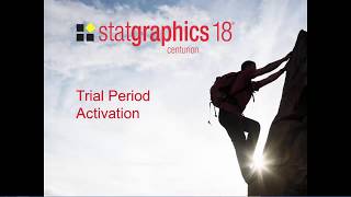 Statgraphics 18 Trial Period Activation [upl. by Adnical217]