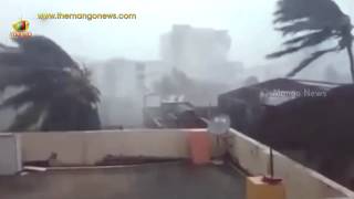 Cyclone Hudhud at Vizag in AP – Exclusive Footage [upl. by Meuser427]