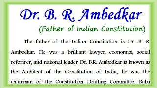 BR Ambedkar essay in English 2023 about ambedkar in English biography of ambedkar speech in English [upl. by Yennaiv]