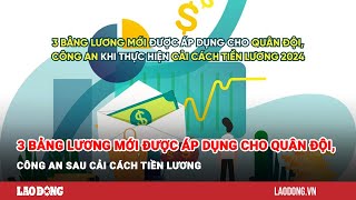 3 bảng lương mới được áp dụng cho quân đội công an sau cải cách tiền lương  Báo Lao Động [upl. by Atarman]