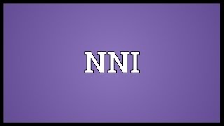 NNI Meaning [upl. by Beghtol]