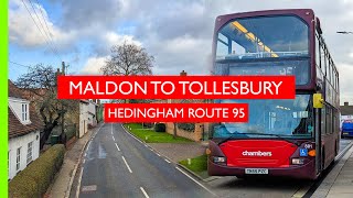 Maldon to Tollesbury  Hedingham 95  Realtime [upl. by Amliv]