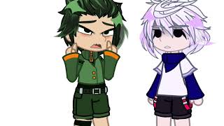 Gon contándole a killua su sueño gonkilluGon x killua HxH gacha club  meme [upl. by Onileva]