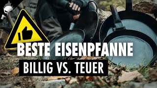 BESTE EISENPFANNE Überteuerte Jägerpfanne schwere Schmiedeeiserne und billige Alternative im Test [upl. by Stacia995]