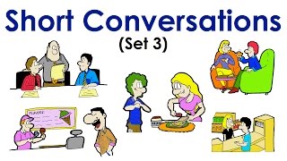 Short Conversations  Set 3  Easy English Conversation Practice  ESL [upl. by Alleunam]