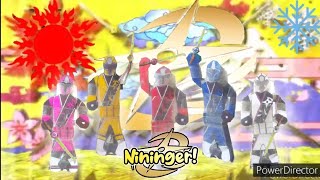 Shuriken Sentai Nininger  Henshin and Roll Call together  SS AND PR arty zone [upl. by Arianna]