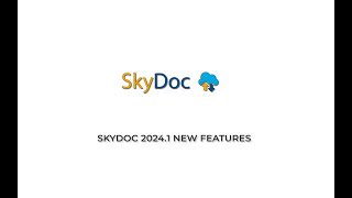 SkyDoc 2024 1 New Features [upl. by Natsreik]