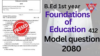 Foundation of Education model question for BEd 1st year [upl. by Ogata]