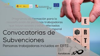 Presentación Convocatorias de subvenciones  ERTE [upl. by Niloc]