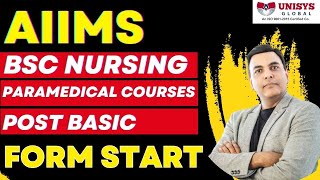 AIIMS BSc Nursing Application Form 2024  AIIMS Paramedical Form Start  Post Basic [upl. by Brechtel630]