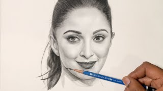 Complete Shading Process of a Face in Real Time Pencil Drawing [upl. by Hyps461]