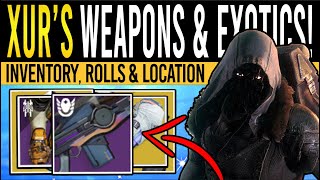 Destiny 2 XURS NEW WEAPONS amp ARMOR 29th December Xur Inventory  Rare Loot Armor amp Location [upl. by Deering]