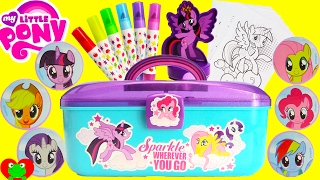 My Little Pony Stamp Art Activity Case and Surprises [upl. by Culbertson488]