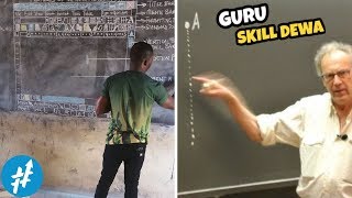 Skill Dewa Gak Ada Komputer Guru Ini Gambar Microsoft Word Di Papan [upl. by Honey]