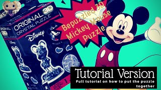 Bepuzzled 3D Crystal Puzzle Mickey Mouse Black Tutorial Version [upl. by Mariann212]