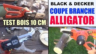 coupe branche alligator gk1000 black et decker ElektroAstschere astsäge pruning saw [upl. by Hamrnand]