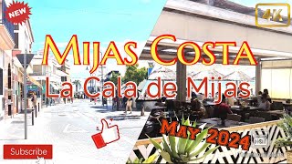 Mijas Costa 🇪🇦  May 2024  La Cala de Mijas  sunshine walk  Malaga  Spain  4K [upl. by Anihc]