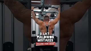 Top 3 Lat Pulldown Mistakes Killing Your Gains amp How to Fix Them gymlatpulldowntiptechniqueback [upl. by Enois]