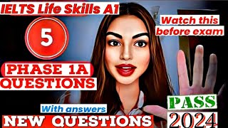 IELTS Life Skills A1 Speaking amp Listening Test UKVI Spouse Visa 2024  New Topics Phase 1 A [upl. by Nehte]