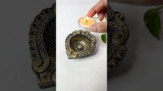 Easy Diya Painting for Diwali Decor art acrylicpainting satisfying trendingonshorts viral gold [upl. by Iveel]