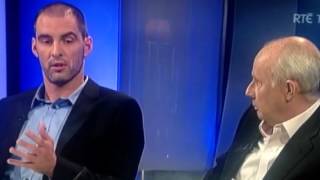 Richie Sadlier And Liam Brady fight  Rte World cup 2014 qualifier [upl. by Zobias]