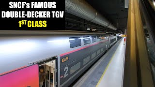 SNCF TGV 1st Class Review  Frances Famous DoubleDecker Train [upl. by Chladek]