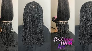 Two Strand Twists on Long Natural Hair in Salon [upl. by Lammond513]