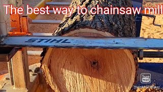 chainsaw milling made easy on the Norwood pm14 portamill farmmac f660vw stihl ms660 clone saw [upl. by Nerradal]