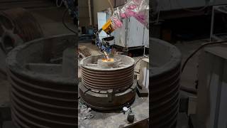 Laser welding Pulley bore repairing shorts viralvideo [upl. by Afinom]