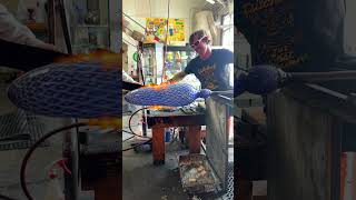 🔥Glassblowing a Vase handmade glassblowing glassart art glassartwork [upl. by Nylisoj]