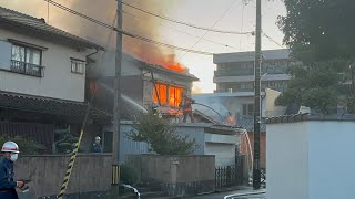 福井市住宅街夕刻の火災 [upl. by German]